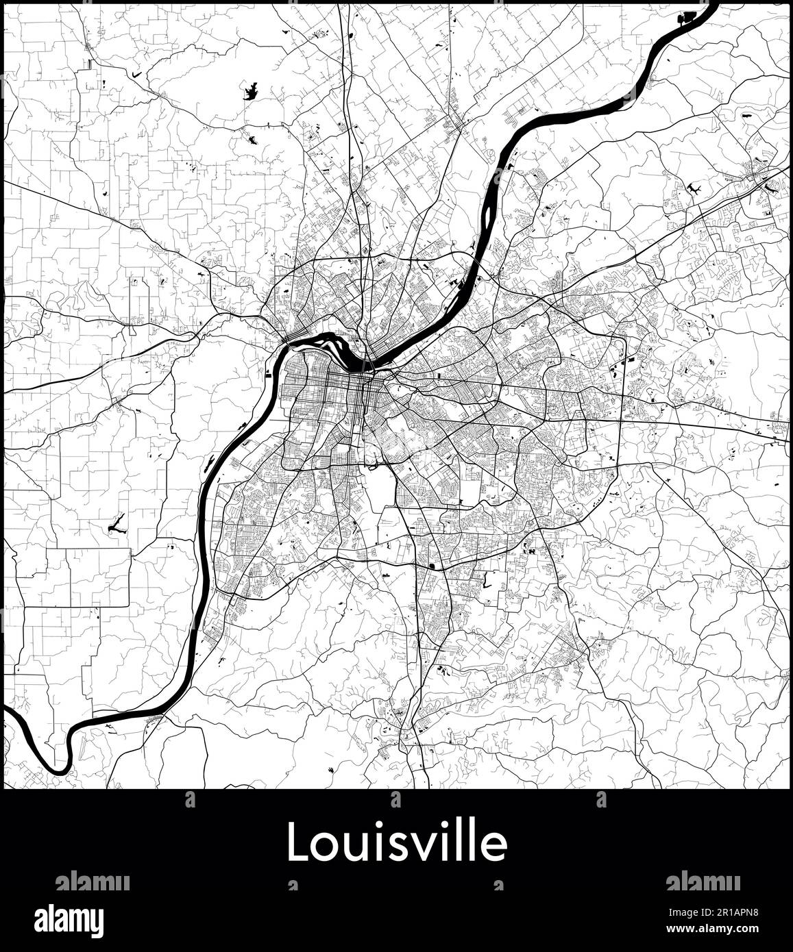 City Map North America United States Louisville vector illustration Stock Vector Image & Art Alamy