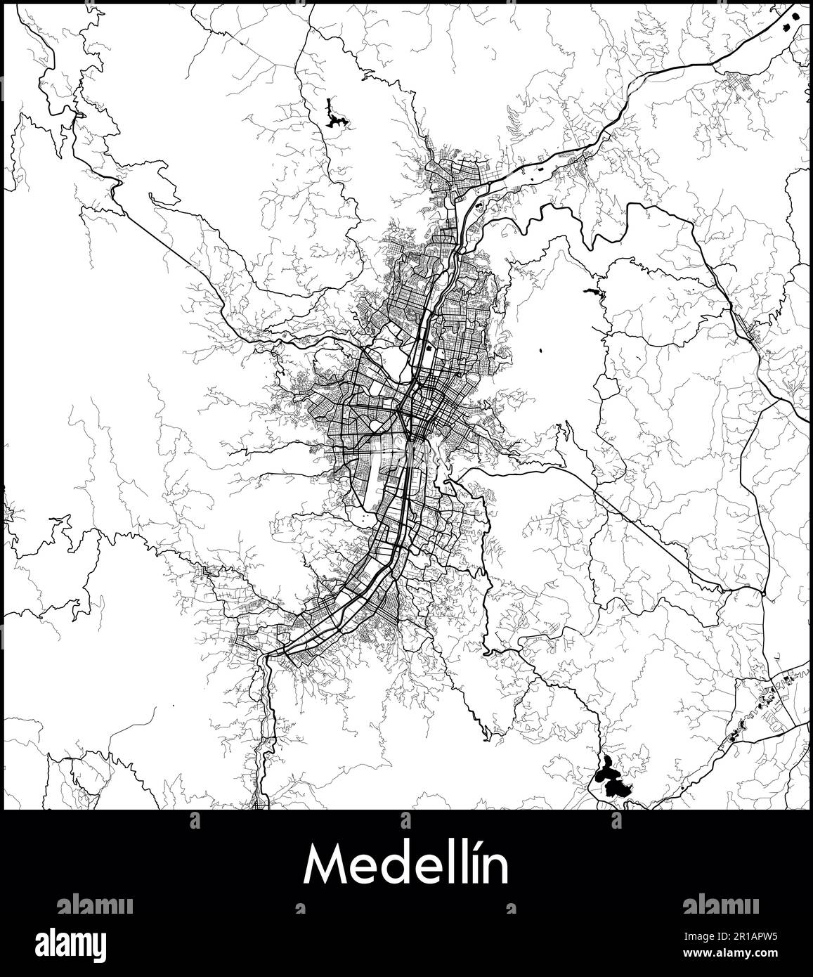 Medellin vector vectors Black and White Stock Photos & Images - Alamy