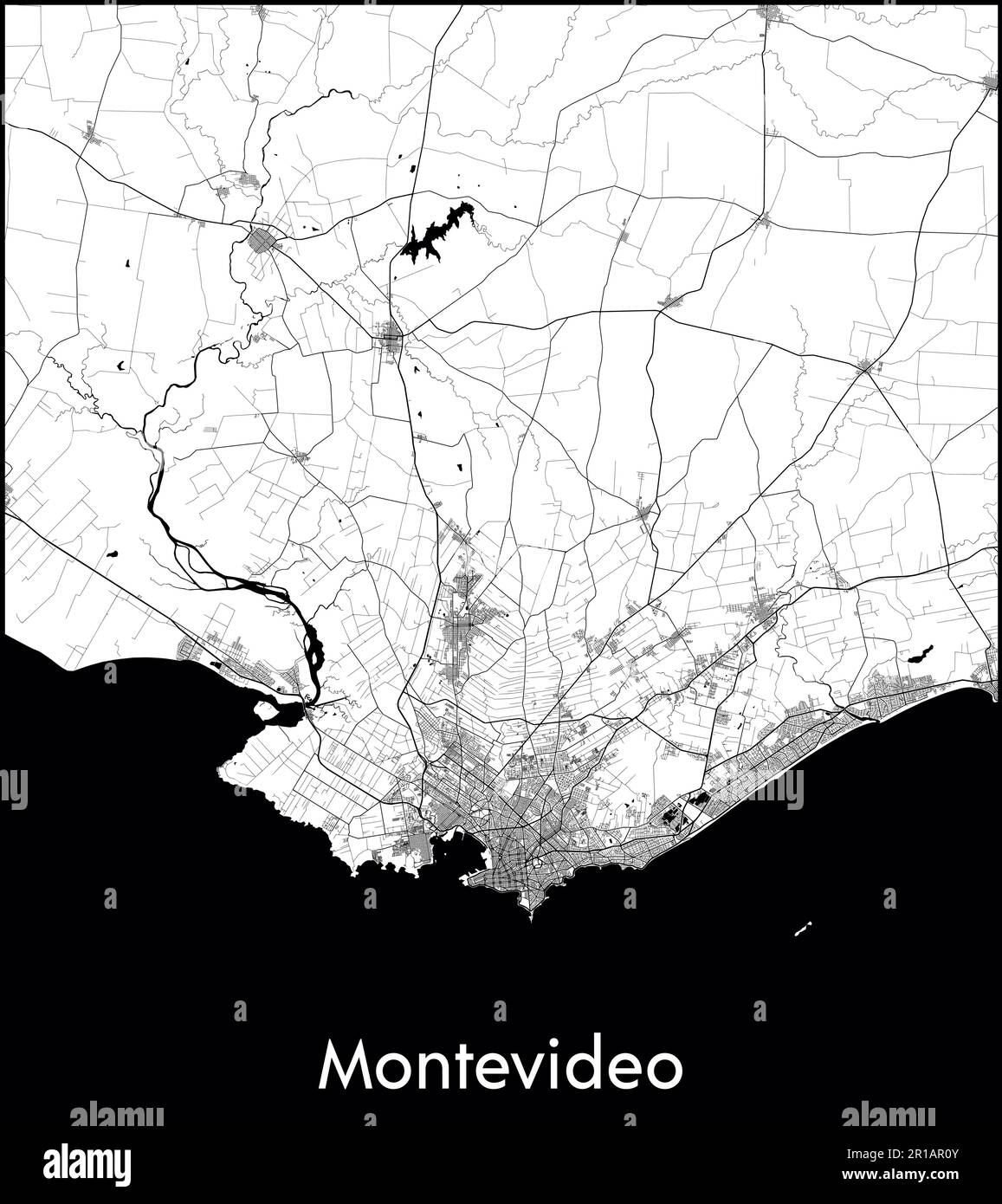 City Map South America Uruguay Montevideo vector illustration Stock Vector
