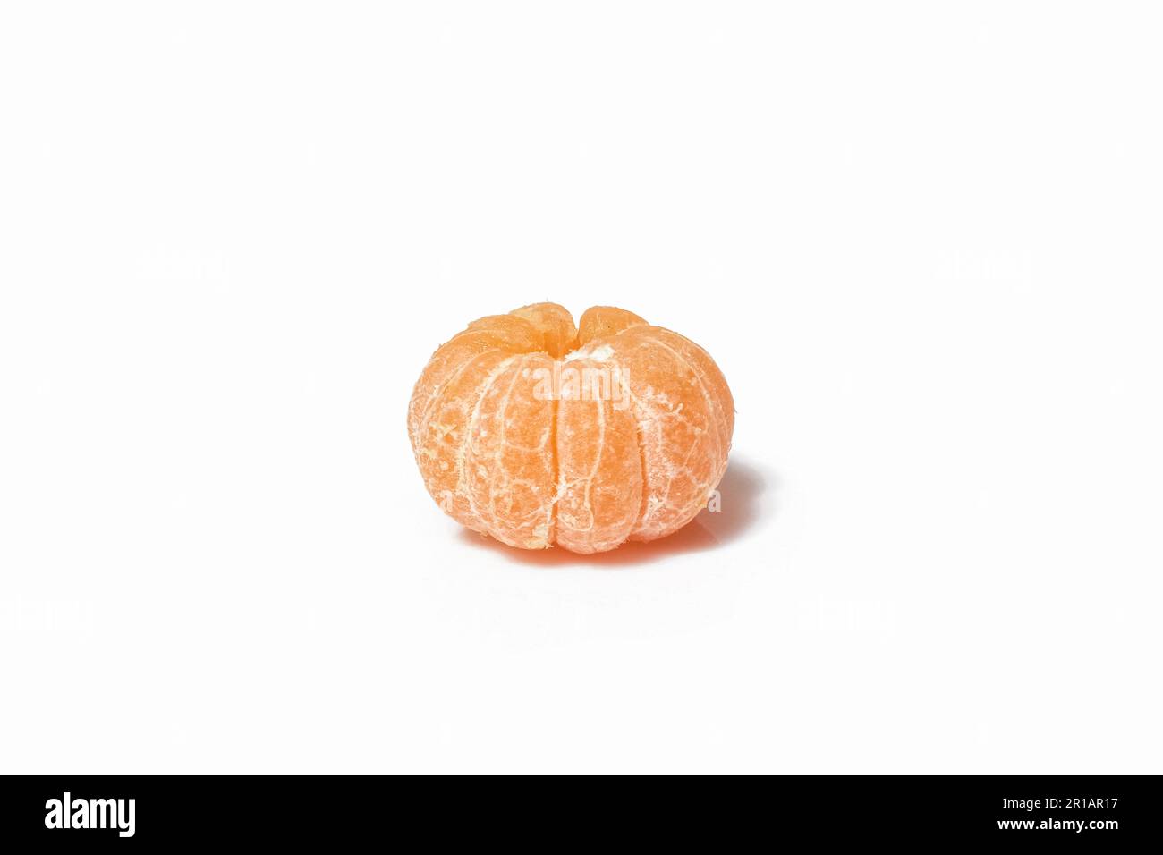 Orange fruit with leaf isolated on white background. Stock Photo