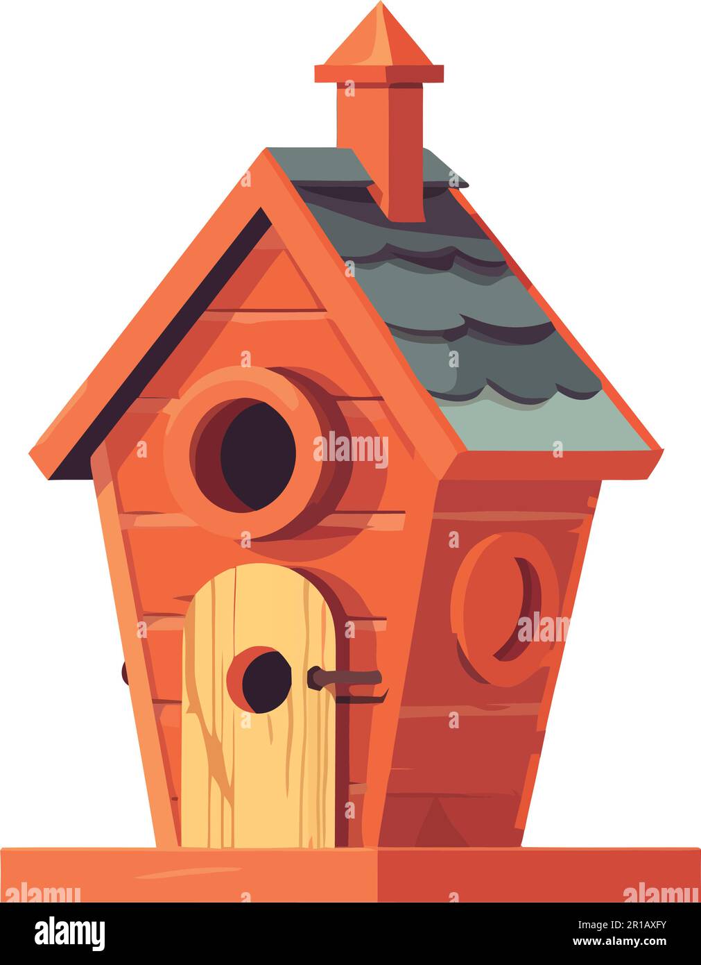 Cute birdhouse wooden design Stock Vector Image & Art - Alamy