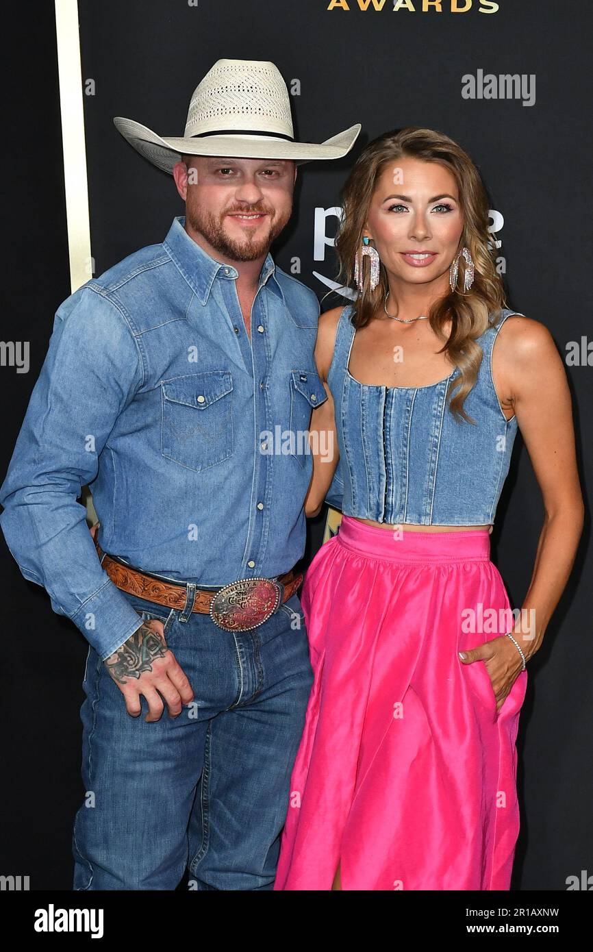 Cody Johnson, Brandi Johnson attend the 58th Academy Of Country Music