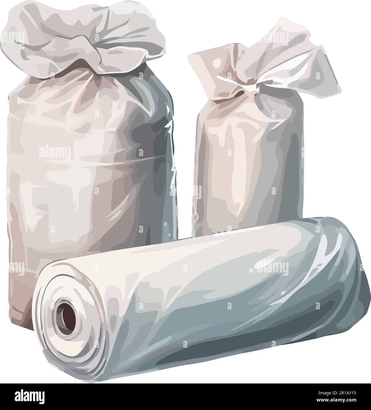 plastic bags and roll template Stock Vector Image &amp; Art - Alamy