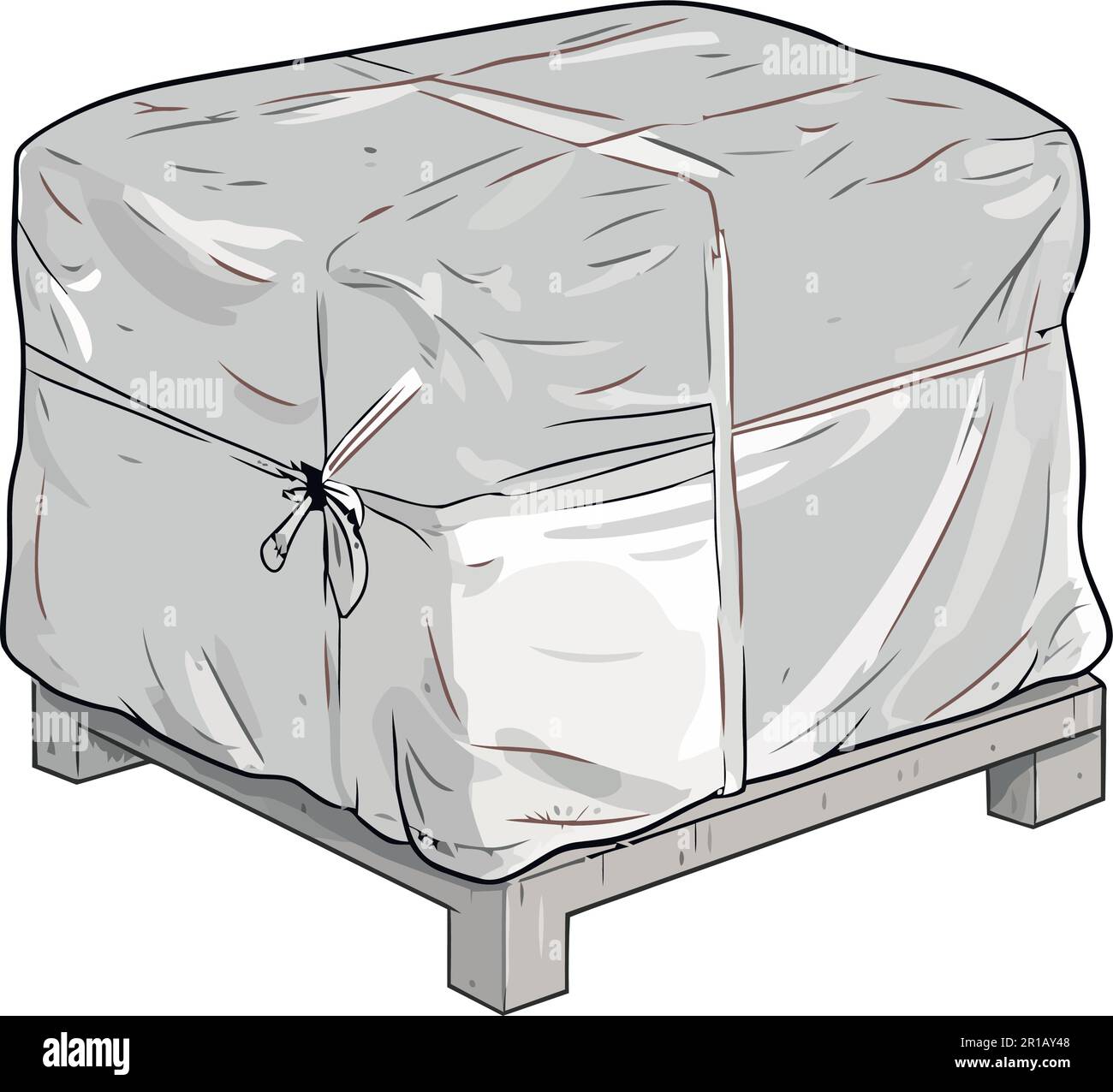 Packing box and wooden pallet Stock Vector Image & Art - Alamy