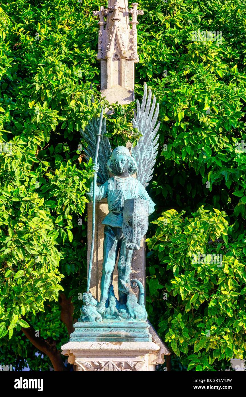Angel sculpture in Valencia, Spain Stock Photo Alamy