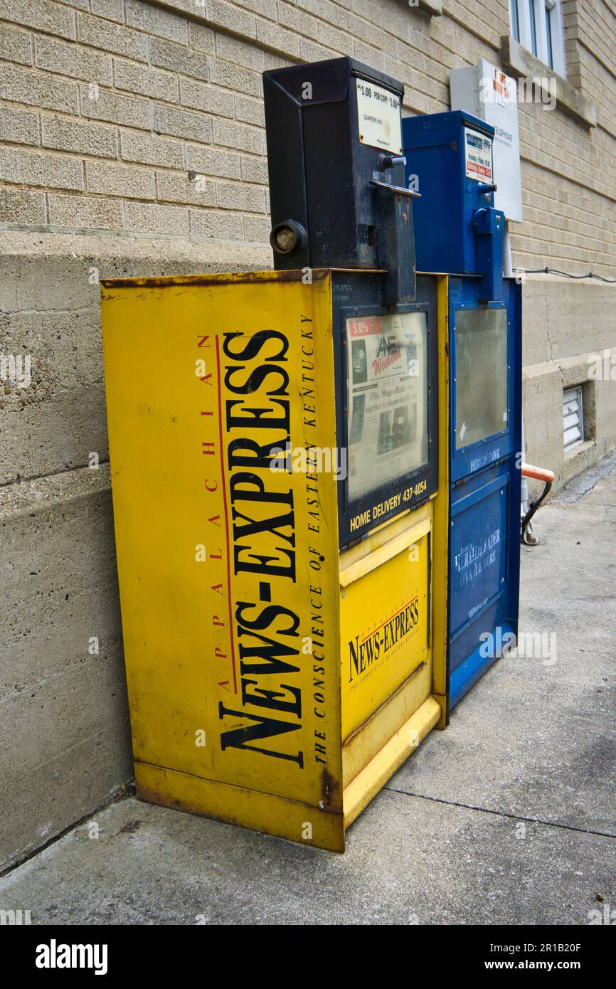 Newspaper boxes in Williamson WV USA 2023 Stock Photo Alamy