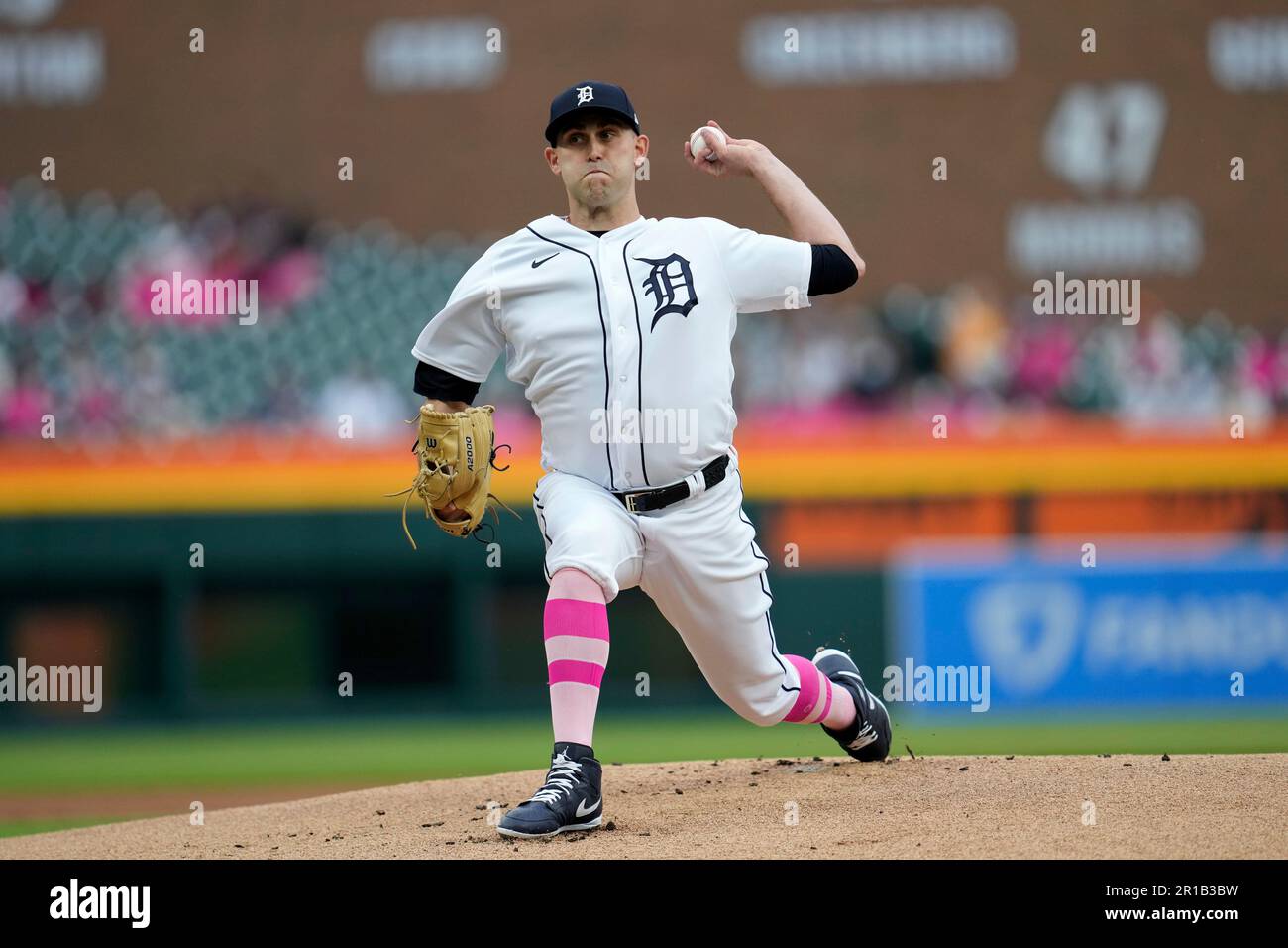 Detroit Tigers pitcher Matthew Boyd throws to a Seattle Mariners batter