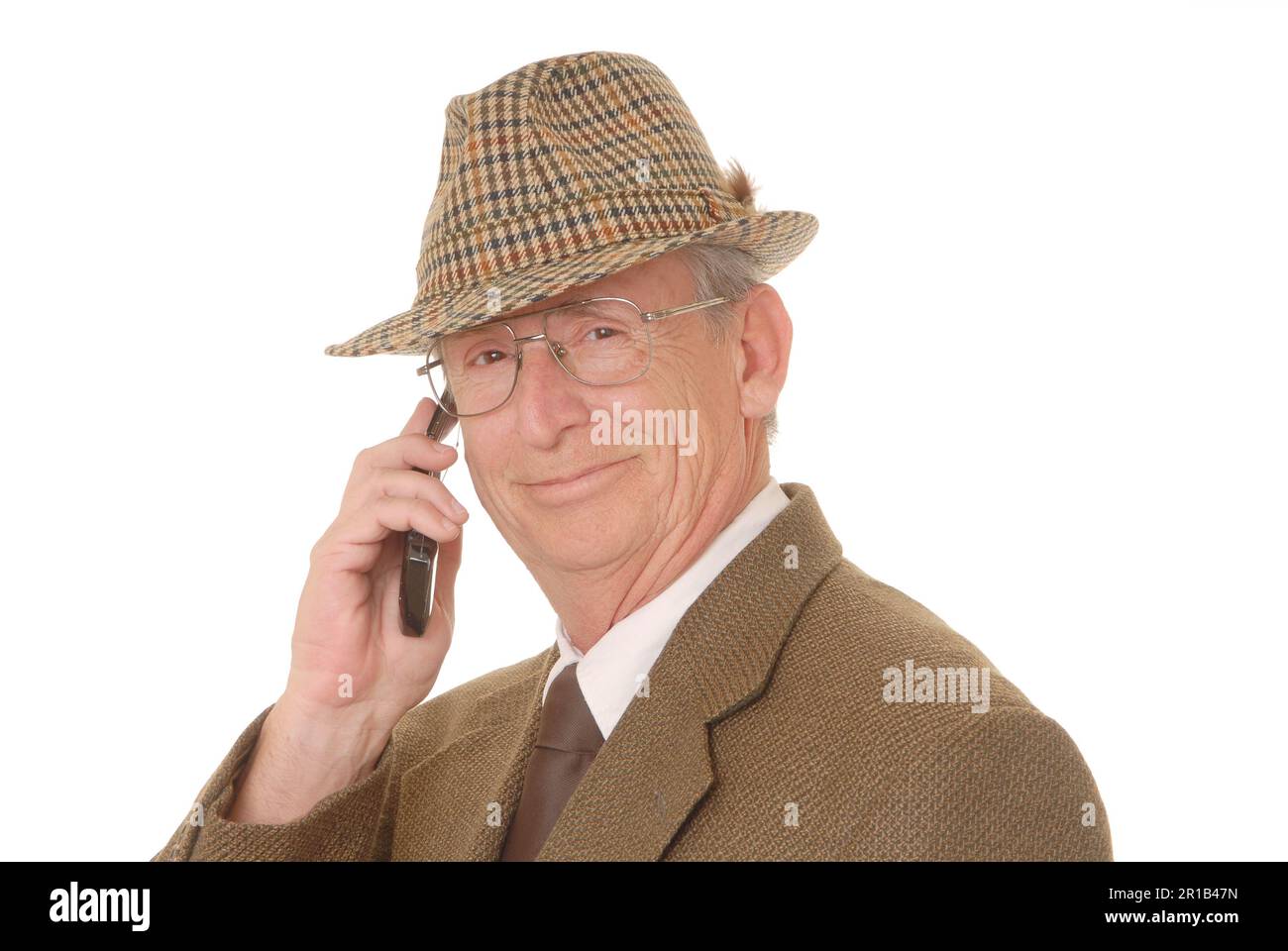 Senior businessman with a rather interesting expression Stock Photo