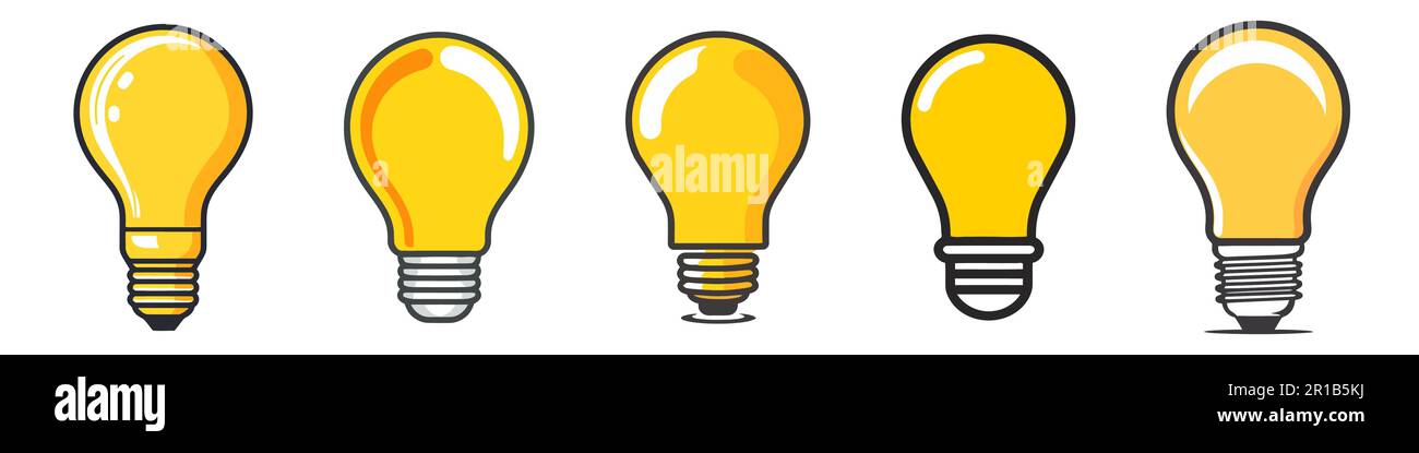 Simple Set of Light Bulb. Vector illustration Stock Vector Image & Art ...