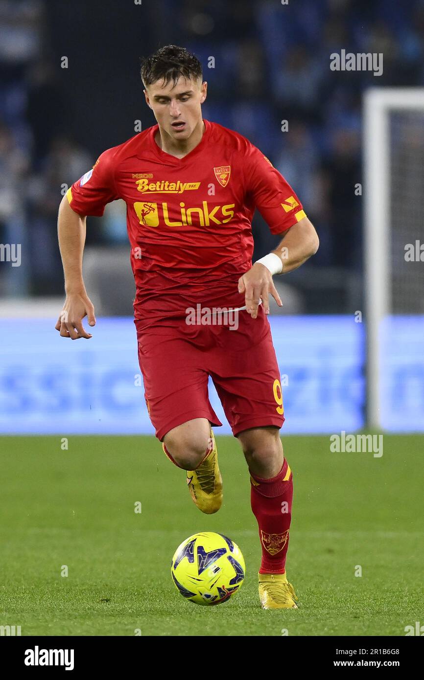 Lorenzo Colombo of U.S. Lecce during the 35th day of the Serie A