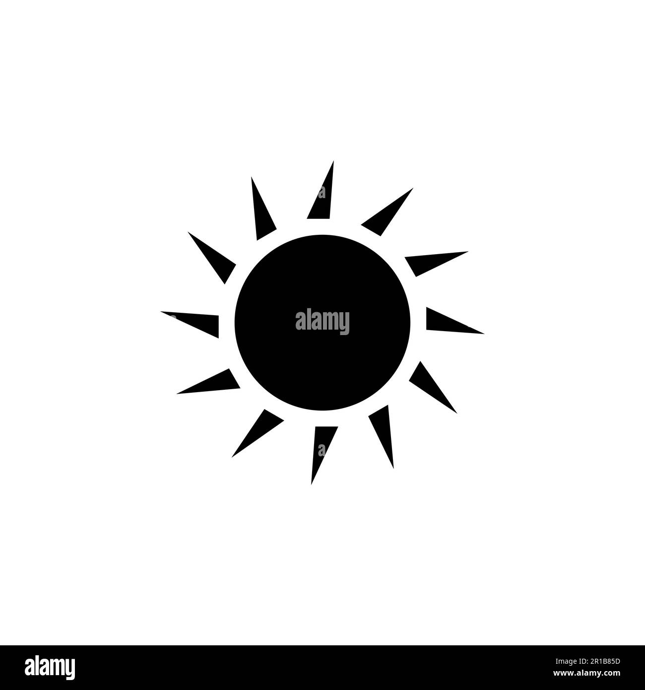 Sun icon vector. Brightness Icon vector Stock Vector Image & Art - Alamy