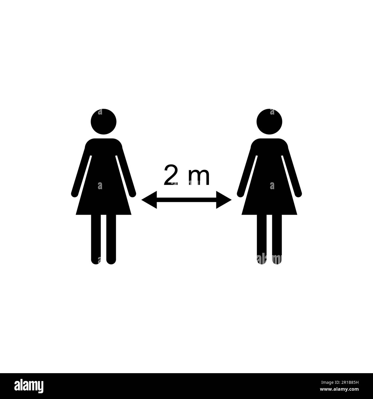 Social distance icon vector. social distancing icon. self quarantine ...
