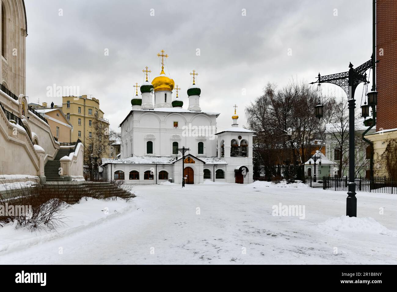 Cathedral Of The Candlemas Of The Theotokos Of Vladimir in Sretensky Monastery Stock Photo