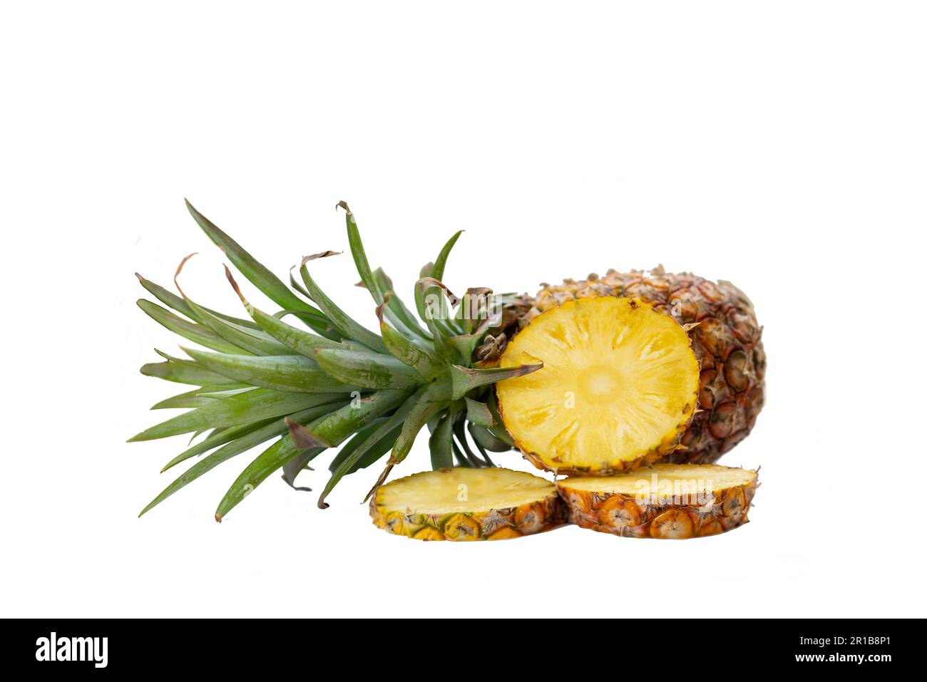 Whole pineapple cut isolate Cut Out Stock Images Pictures Alamy