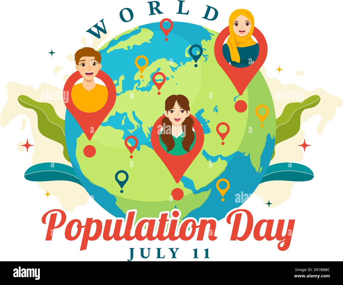 World Population Day Vector Illustration on 11th July To Raise ...