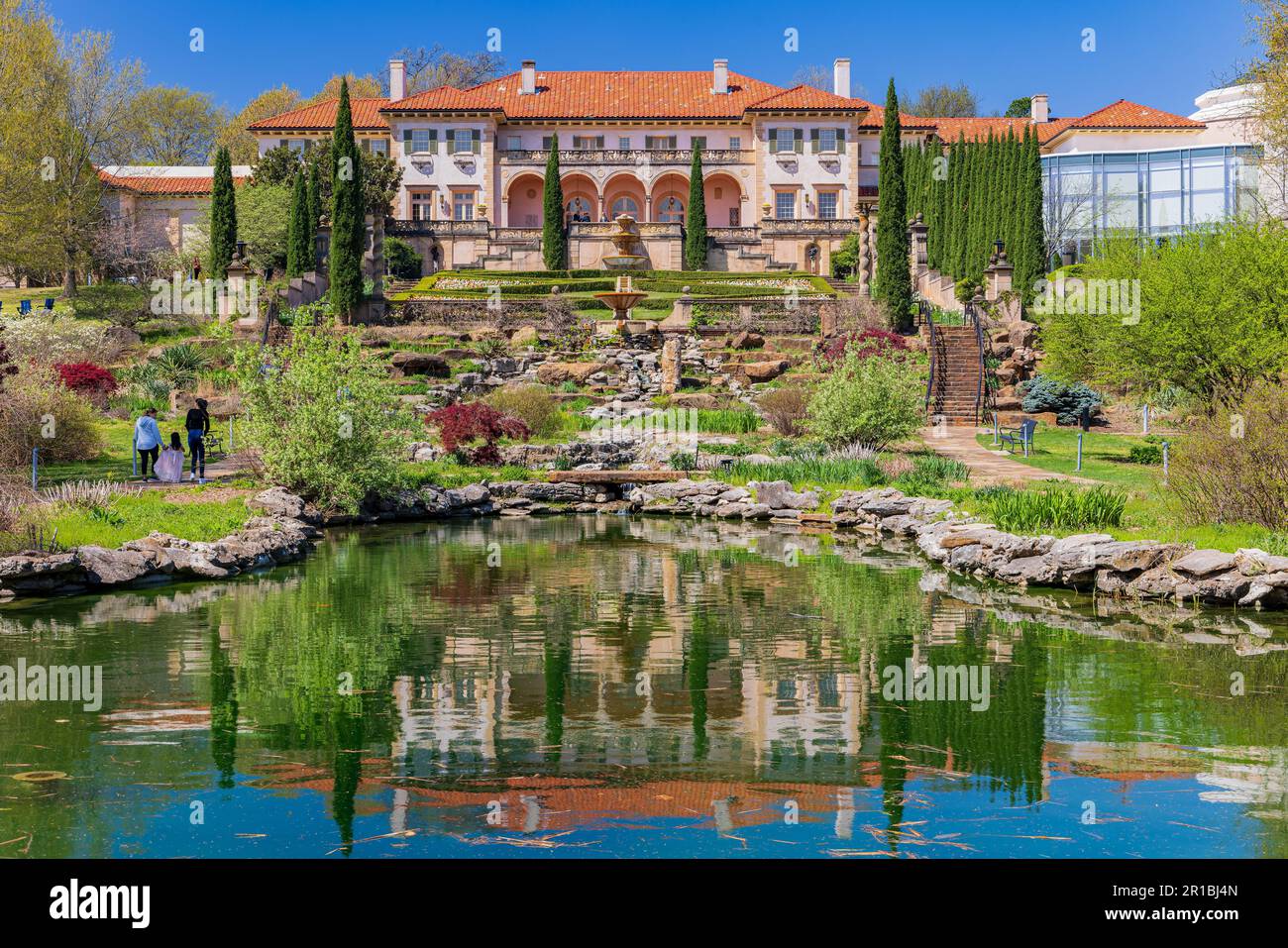 Beautiful landscape in the Philbrook Museum of Art at Tulsa, Oklahoma Stock Photo