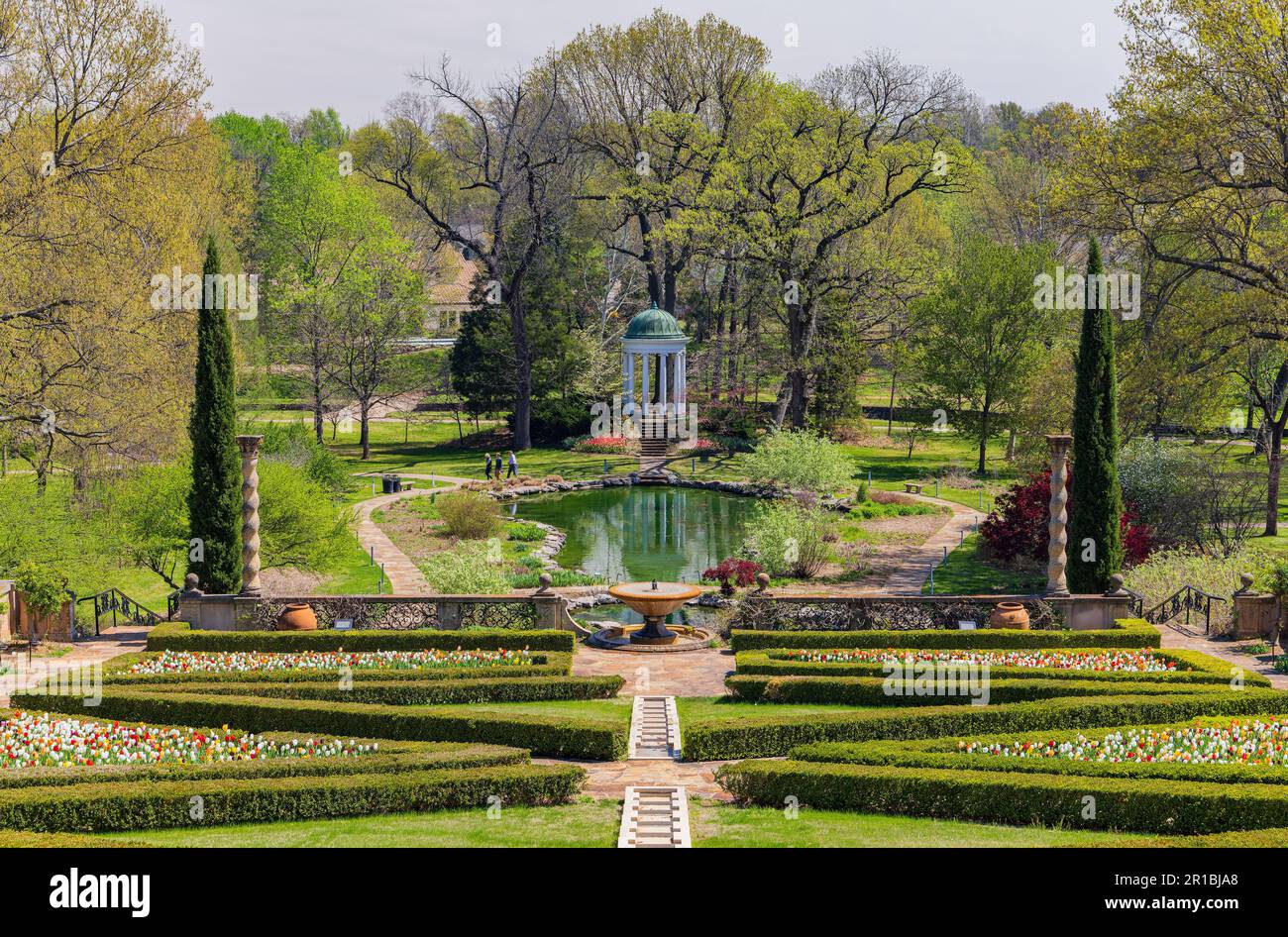 Beautiful landscape in the Philbrook Museum of Art at Tulsa, Oklahoma Stock Photo