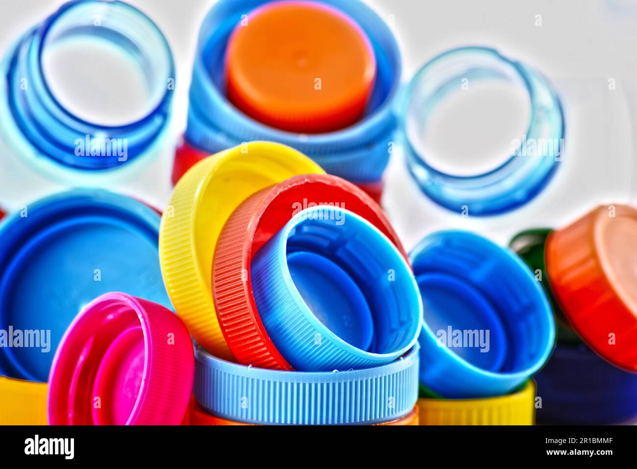 Composition with plastic bottles and caps Stock Photo Alamy