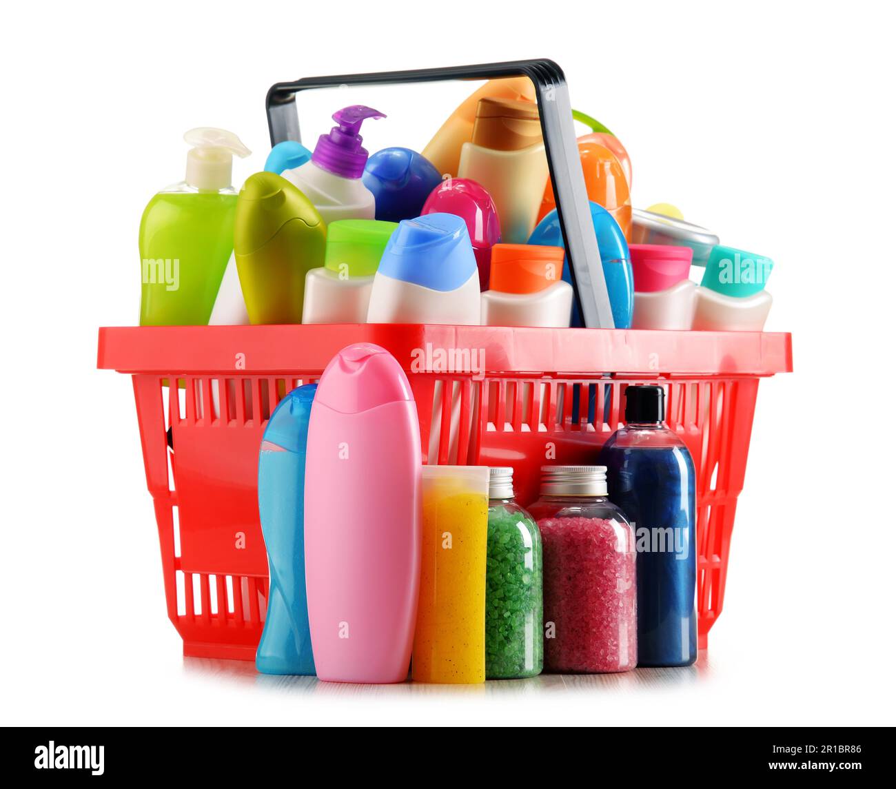 https://c8.alamy.com/comp/2R1BR86/shopping-basket-with-body-care-and-beauty-products-isolated-on-white-2R1BR86.jpg