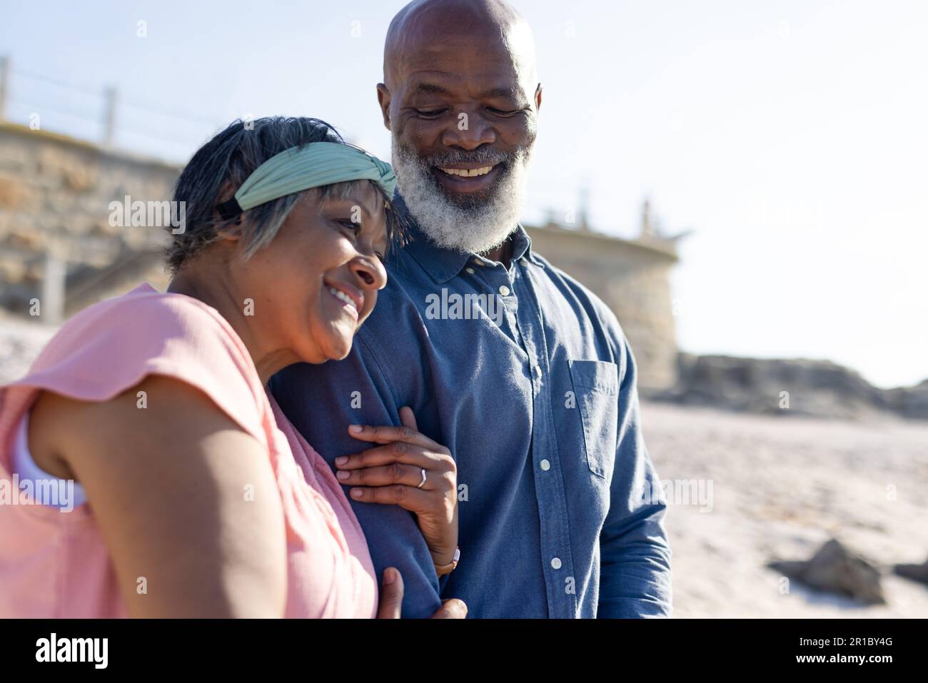 Couple admiring sea view hi-res stock photography and images - Alamy