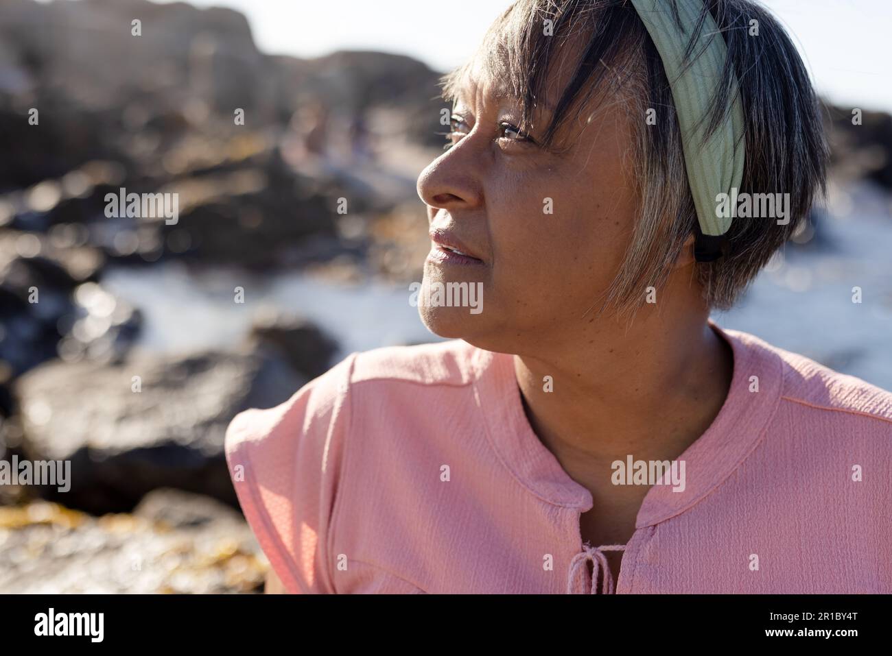 Woman admiring nature hi-res stock photography and images - Alamy