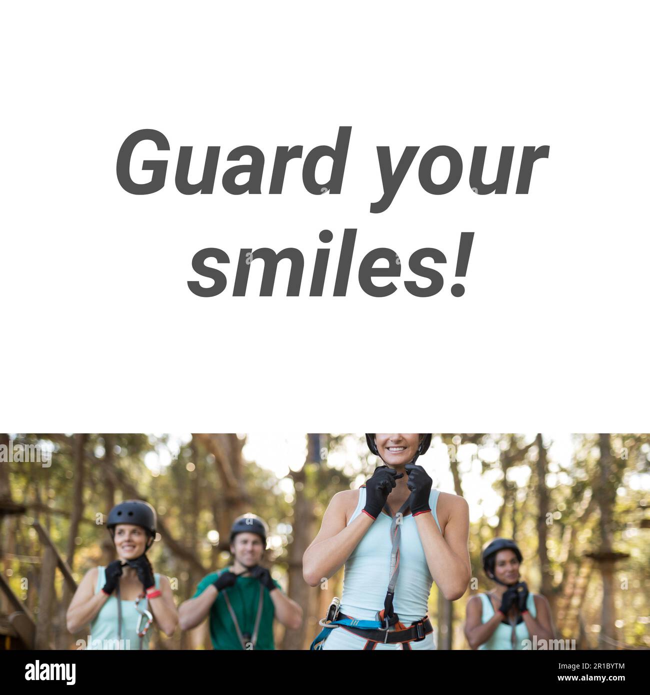 Composition of health and safety text over diverse women in safety