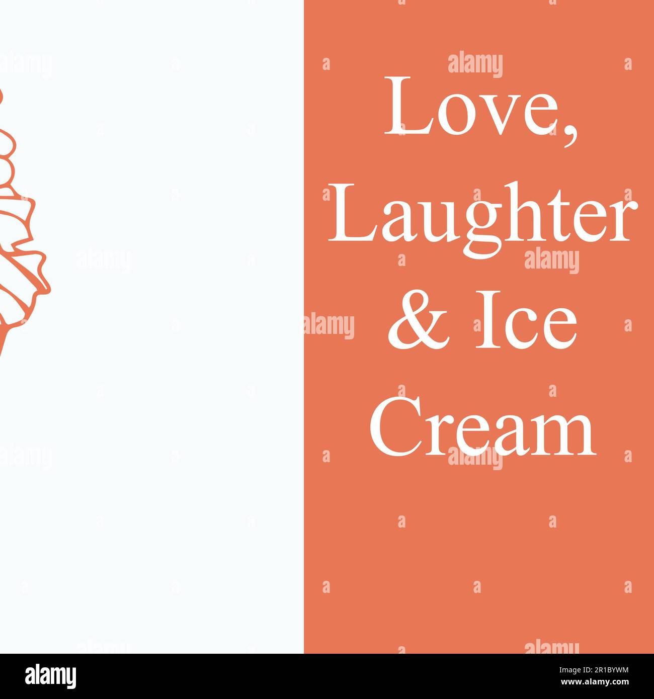 Composition of happy ice cream day text over shape and copy space Stock Photo