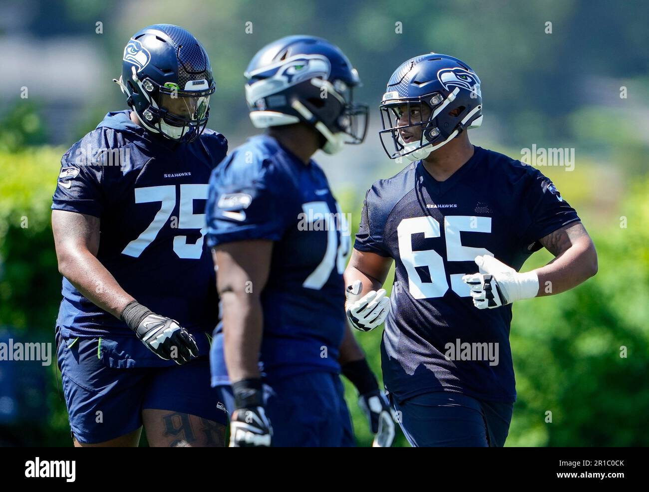 Seattle Seahawks' L.J. Collier walks off the field after an NFL football  practice Tuesday, May 21, 2019, in Renton, Wash. (AP Photo/Elaine Thompson  Stock Photo - Alamy