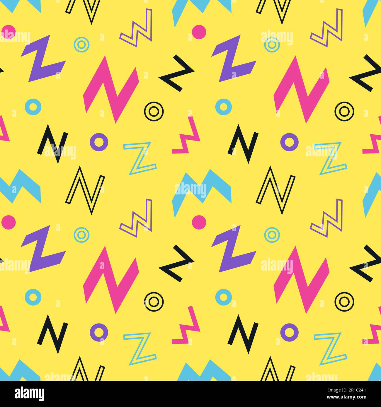 Abstract geometric vector seamless 90s or 80s Stock Vector Image & Art -  Alamy