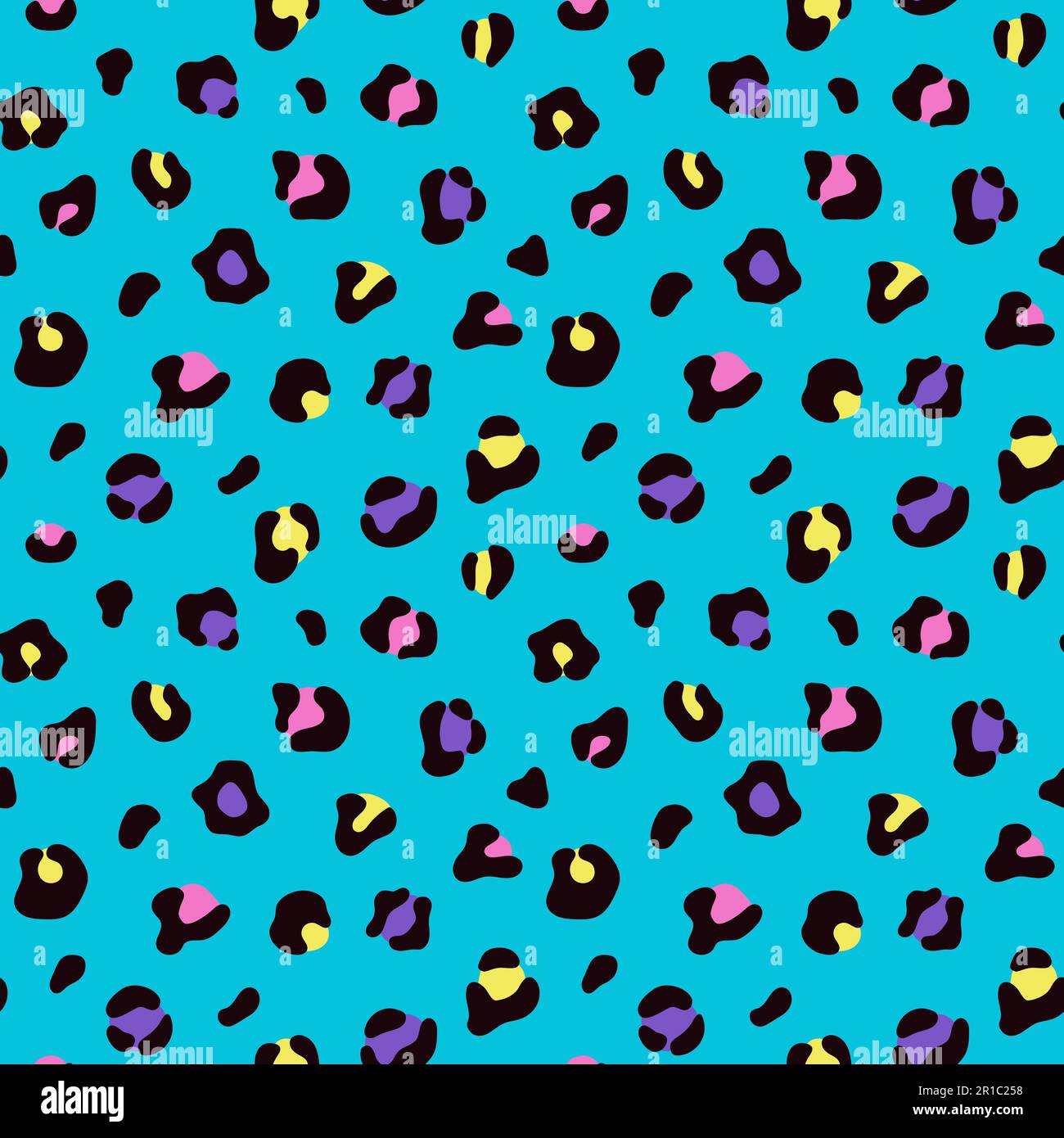 Bright blue camouflage leopard spots pattern Stock Vector Image & Art