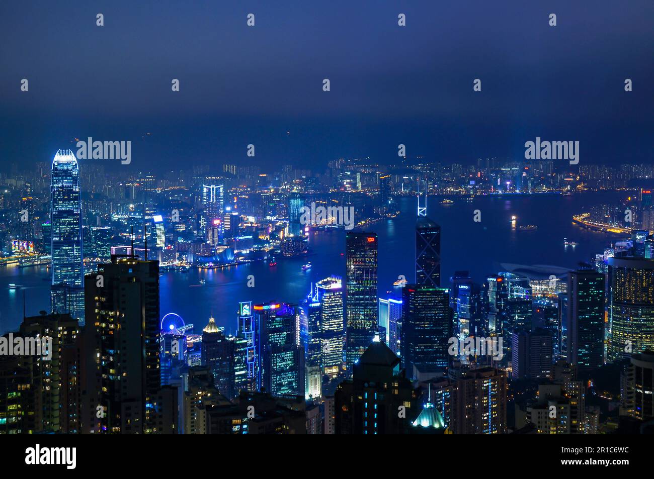 Night view of Hong Kong from Victoria Peak Stock Photo - Alamy
