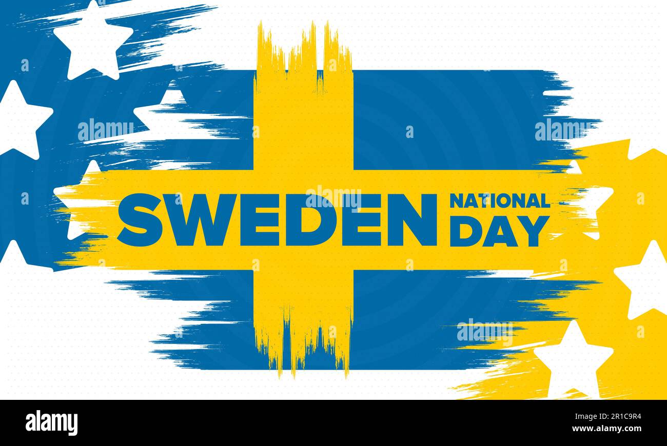 Sweden National Day. Celebrated on June 6 in Sweden. Happy national