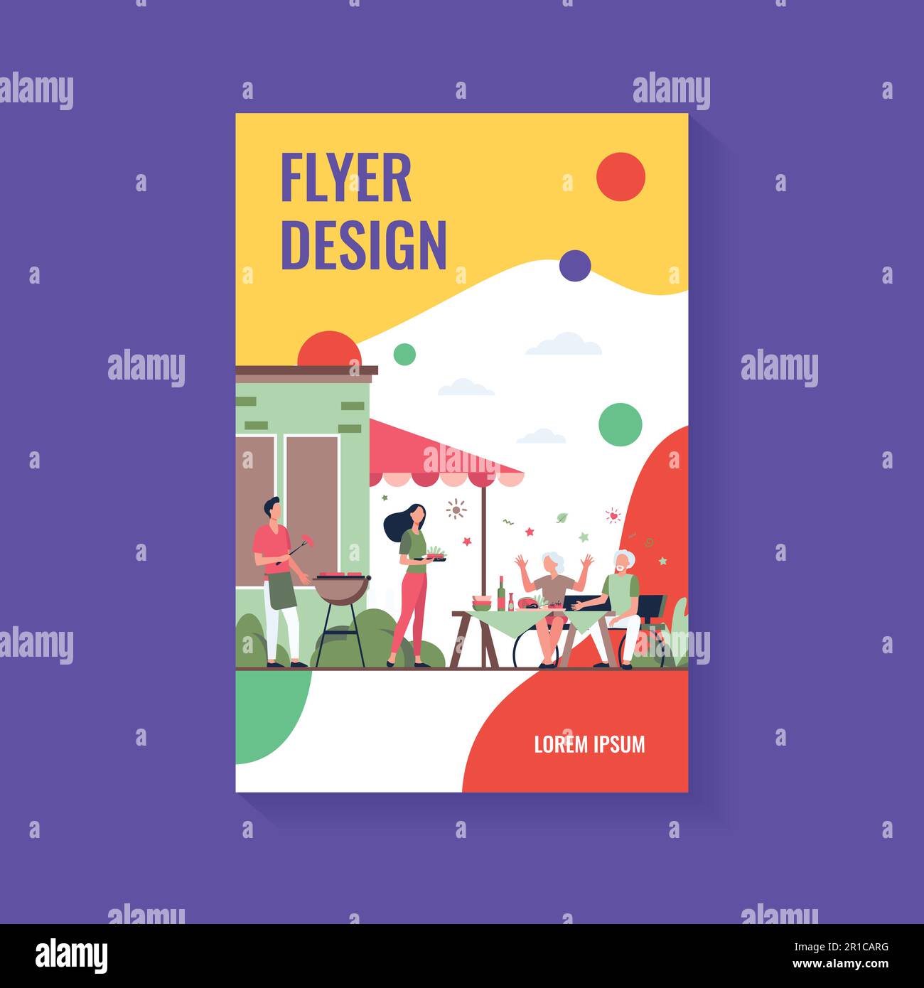 Family barbecue party Stock Vector Image & Art - Alamy