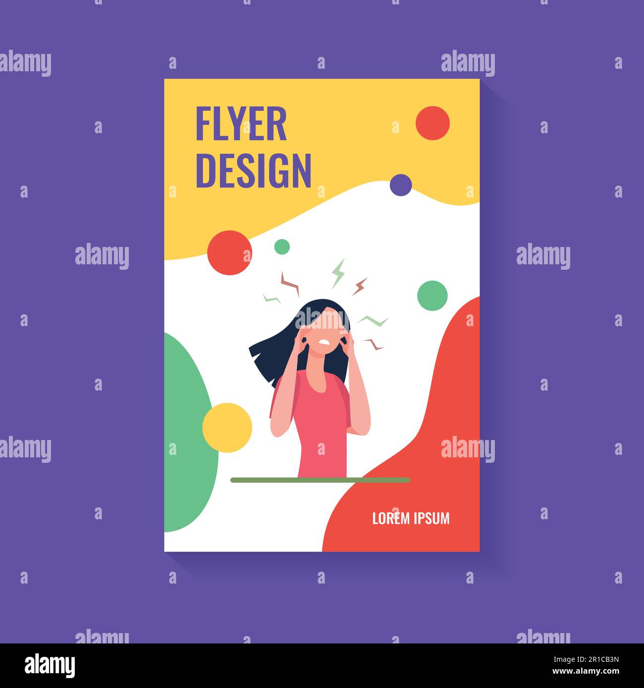 Stressed woman feeling headache Stock Vector Image & Art - Alamy
