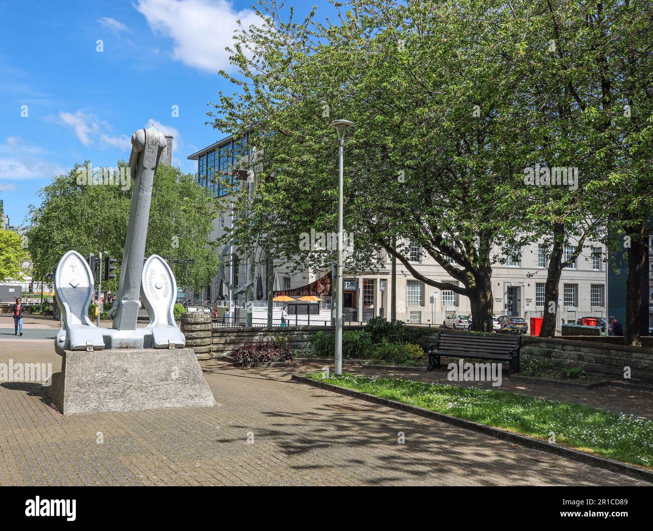An anchor from the Ark Royal, presented to the City of Plymouth in 1980