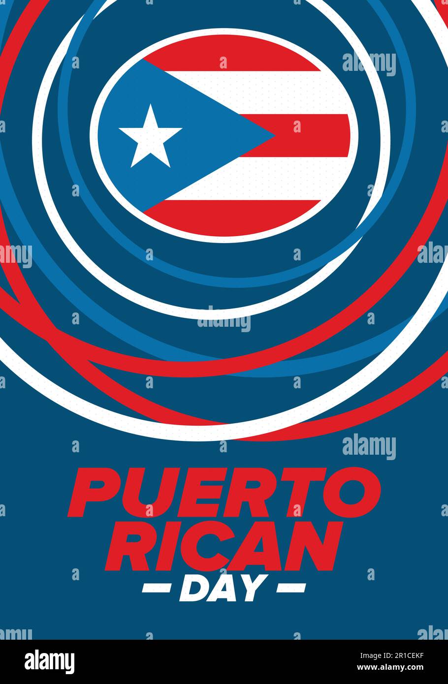 Puerto Rican Day. National happy holiday. Festival and parade in honor