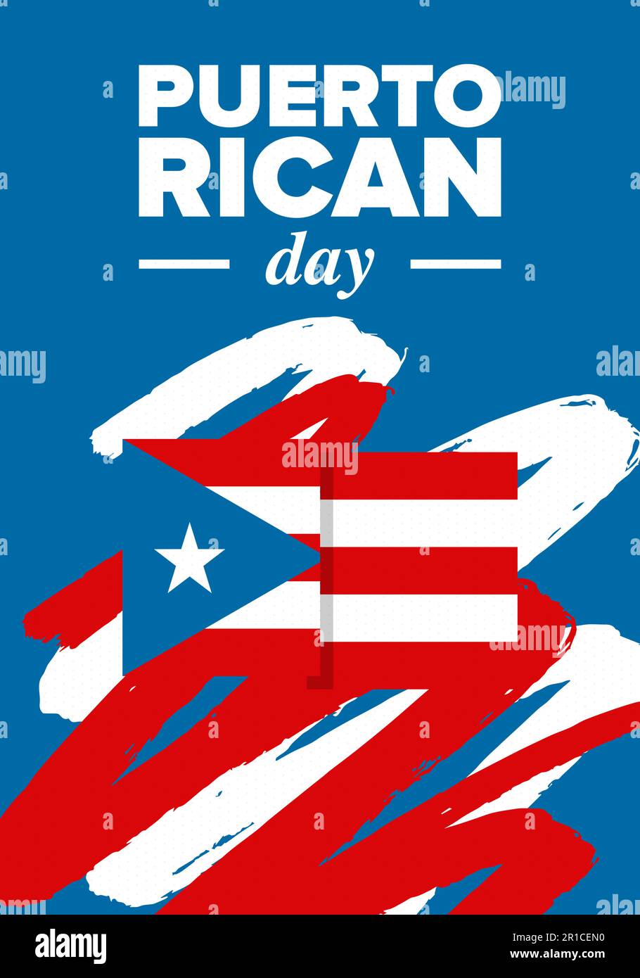 Puerto Rican Day. National happy holiday. Festival and parade in honor