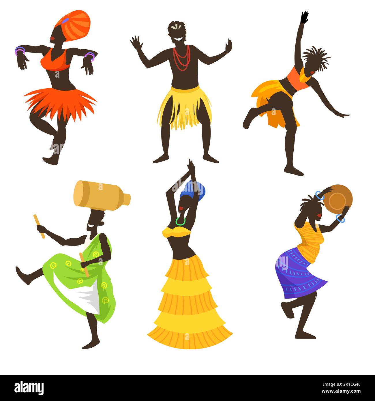 Set of African people dancing tribal dance Stock Vector Image & Art Alamy