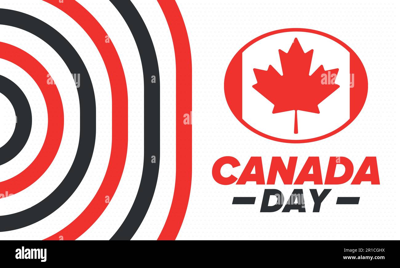 Happy Canada Day. National holiday, celebrated in July 1. Canadian flag