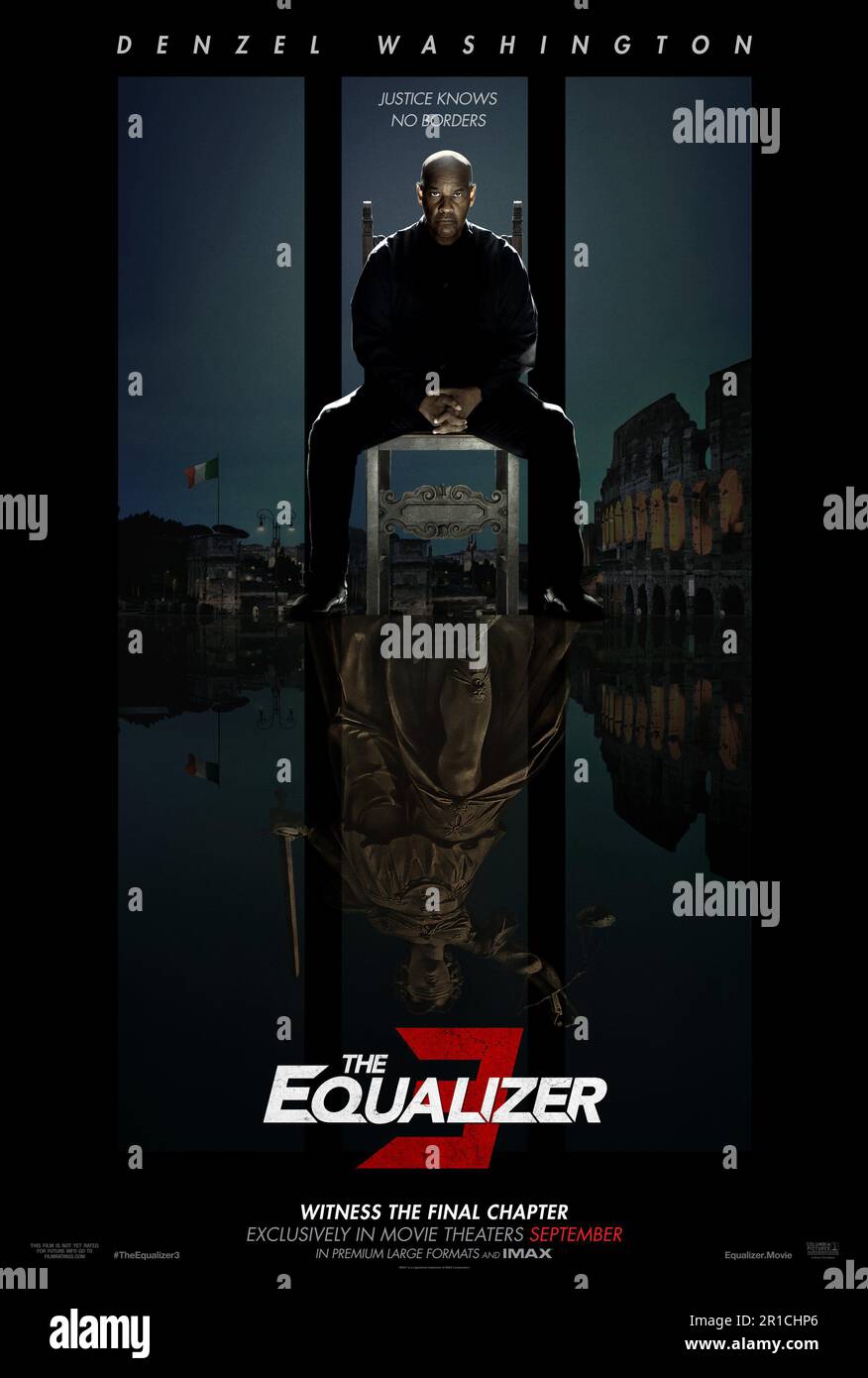 The Equalizer 3 film poster  Denzel Washington Stock Photo