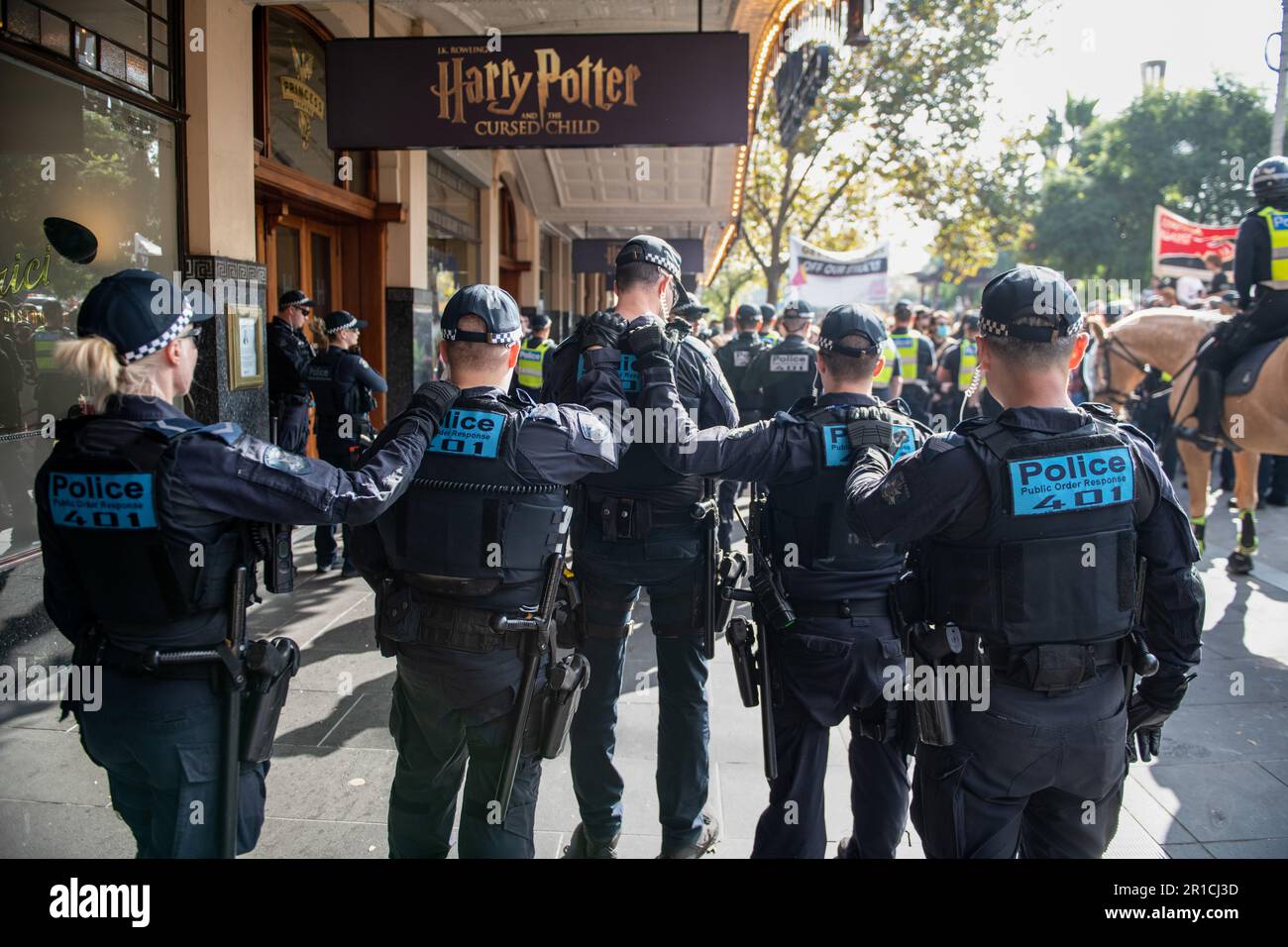 Police Injustice Riot Police force team seen on guard during the demonstration. A day of ...