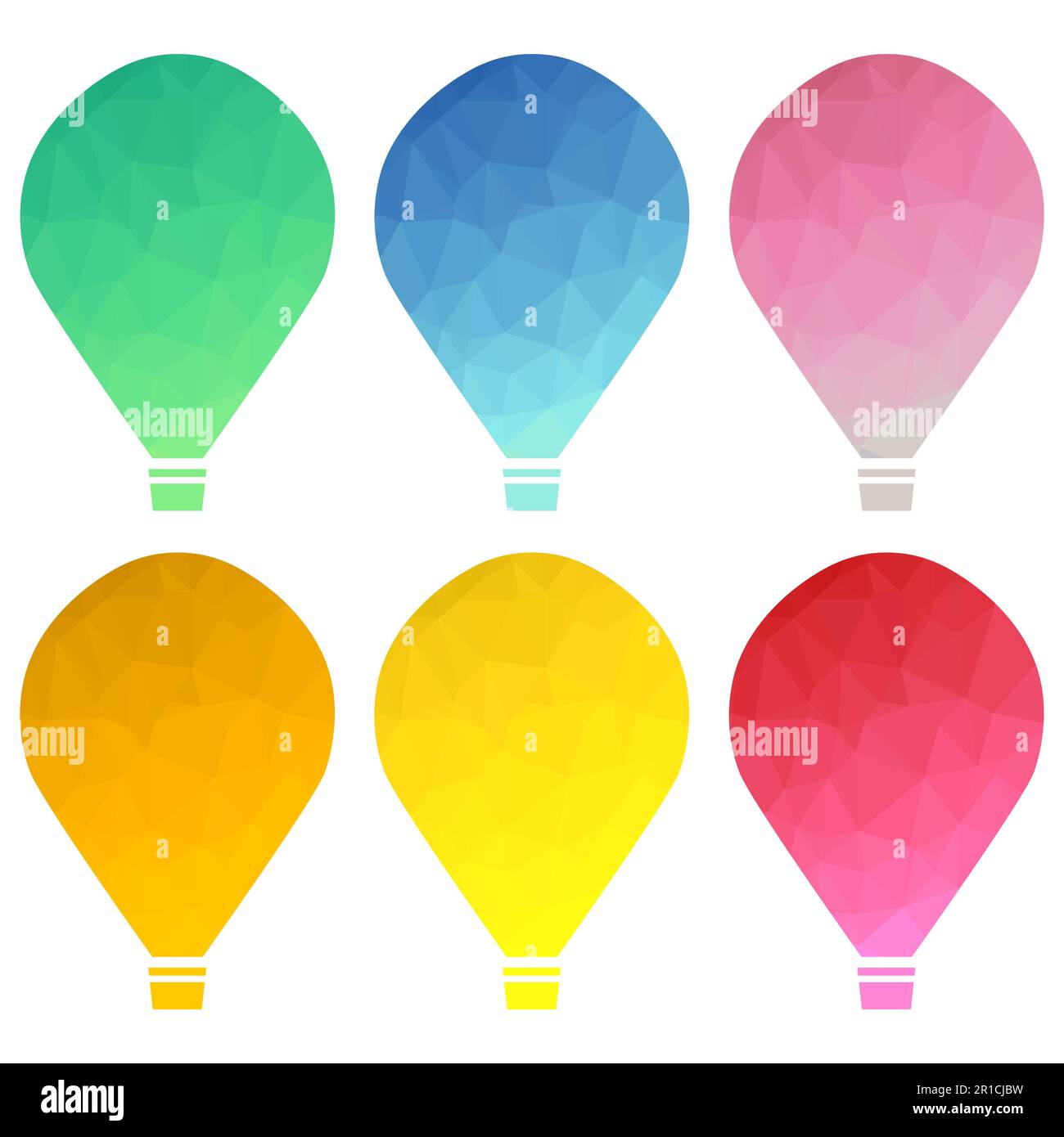 Hot Air Balloon Icon Isolated on White Background Stock Photo - Alamy