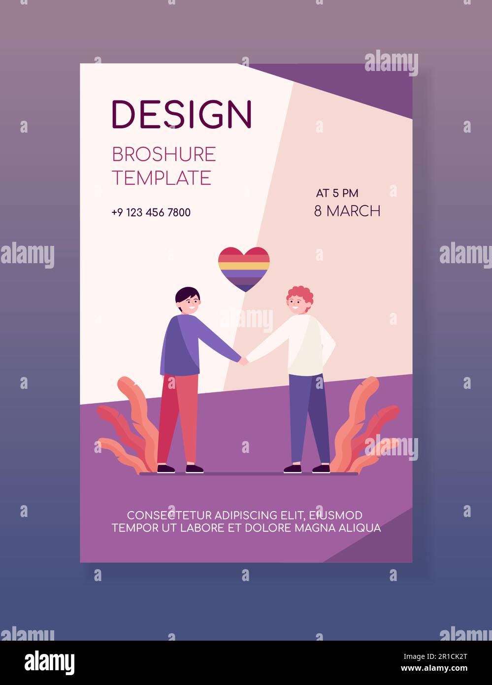 Gay couple holding hands Stock Vector Images - Alamy