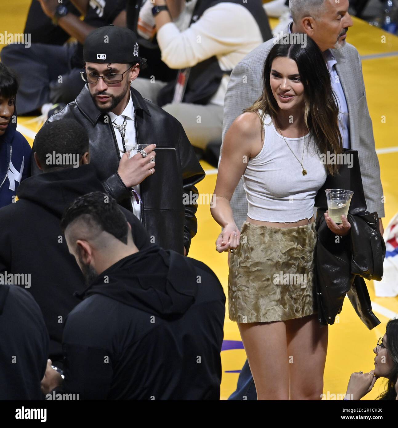 Kendall Jenner and Bad Bunny attend Game 6 of the Western Conference  semifinals at Crypto.com Arena in Los Angeles on Friday, May 12, 2023.  Photo by Jim Ruymen/UPI Stock Photo - Alamy