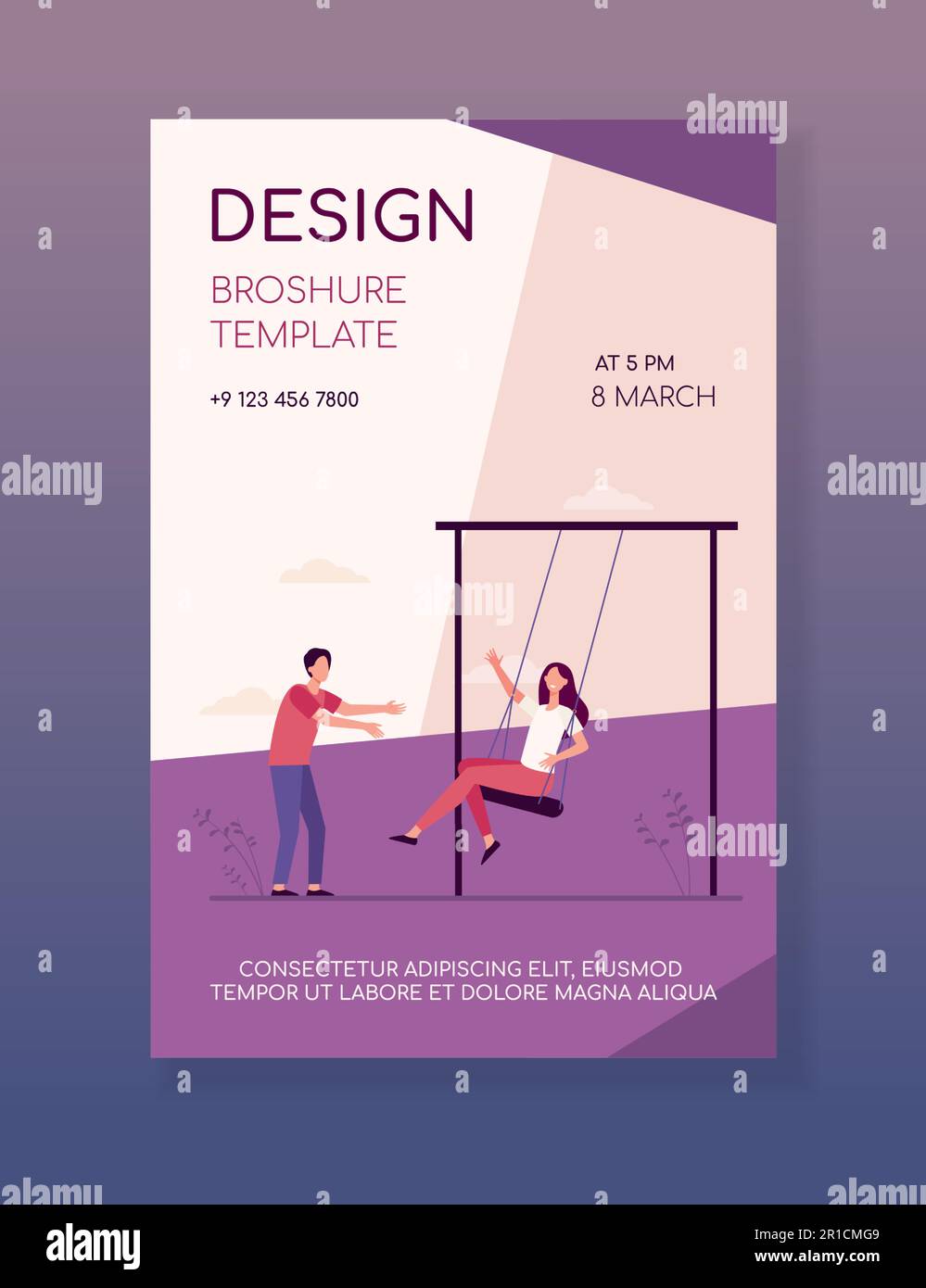 Happy young couple having fun on playground Stock Vector Image & Art ...
