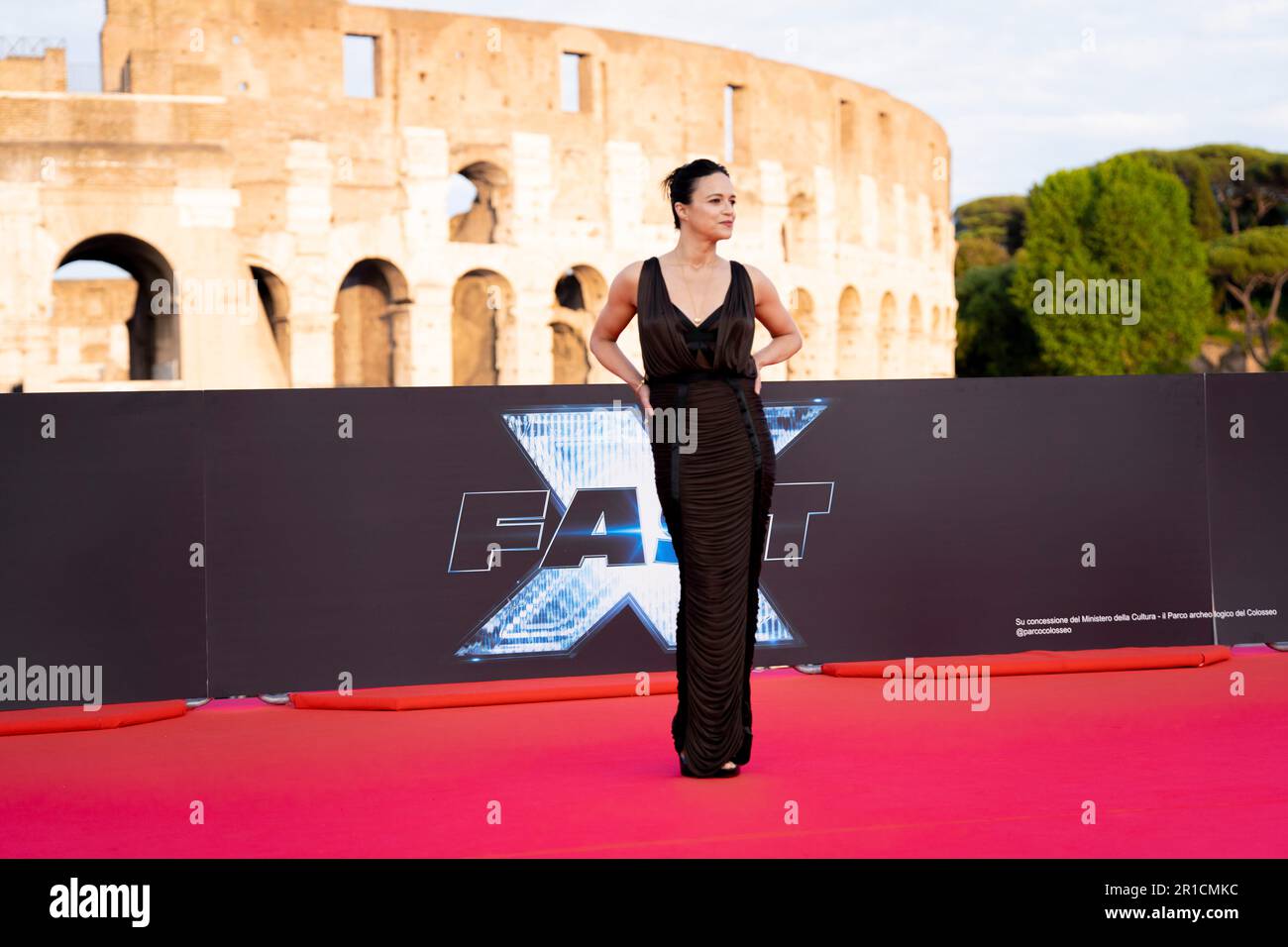 Rome, Italy, 12th May 2023, Michelle Rodriguez attends the premiere of Fast X (Credits photo: Giovanna Onofri) Stock Photo