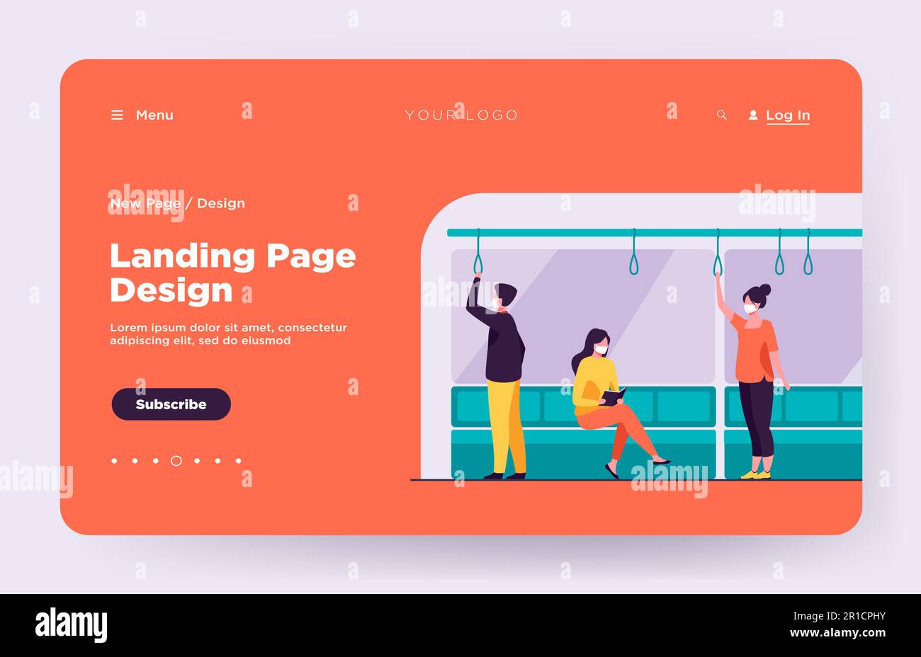 People in facial masks using public transport Stock Vector Image & Art