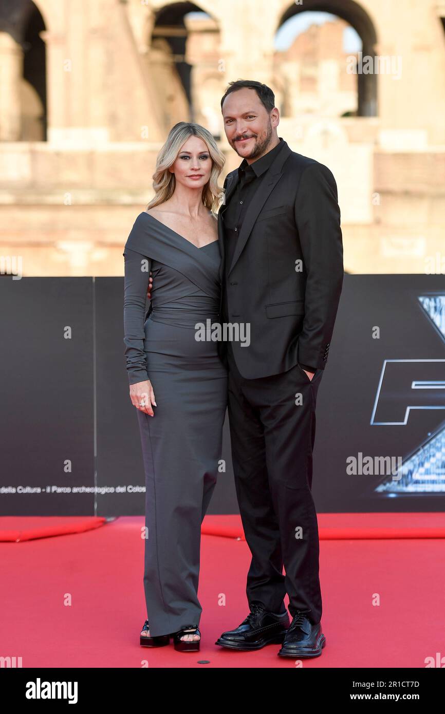 Actress Cameron Richardson and Film Director Louis Leterrier attend the 'Fast X' film premiere, the tenth film in the Fast & Furious Saga, at Colosseu Stock Photo