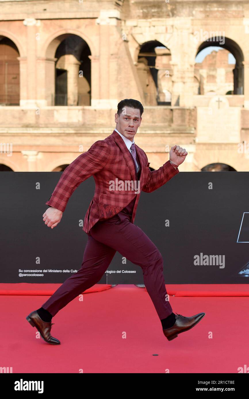 John Cena attends the 'Fast X' film premiere, the tenth film in the Fast & Furious Saga, at Colosseum in Rome (Italy), May 12th 2023. Stock Photo