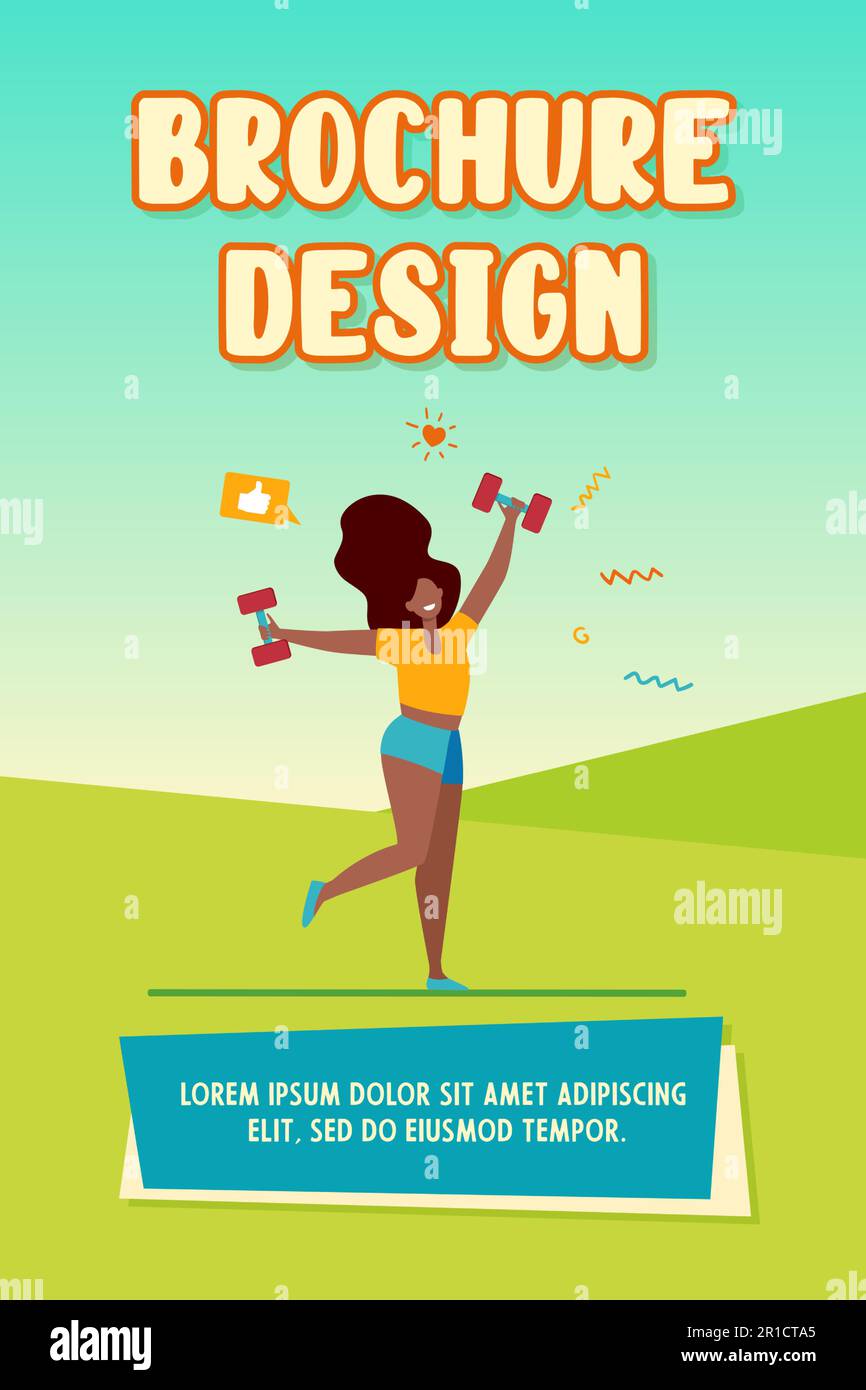 Happy dark skinned girl doing exercises Stock Vector Image & Art - Alamy